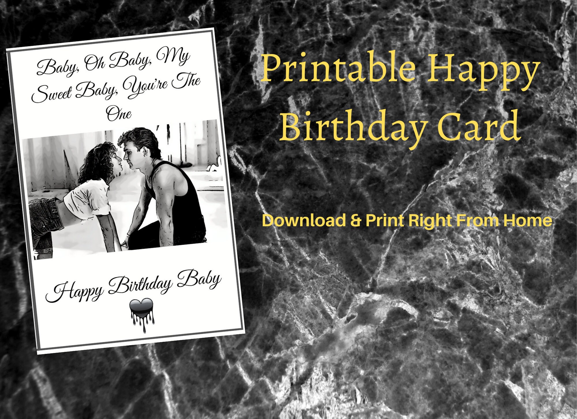 Dirty Dancing Printable Birthday Card | Etsy