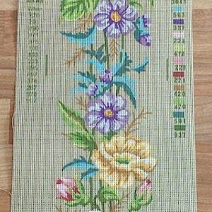 Tapestry Kit, 25x200 cm Printed Canvas, 40 Skeins Embroidery Floss, DIY Needlepoint Gobelin Kit