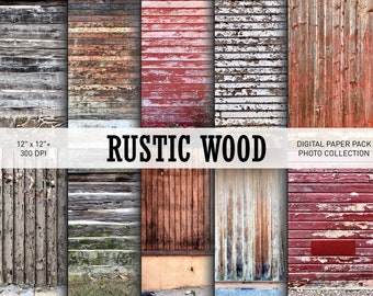 Digital RUSTIC WOOD Paper Pack | Printable Papers | Photography Wallpaper | Scrapbooking | Phone and Desktop Background