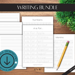 Digital Download, Writing Bundle, Hand Writing, Printable, Digital PDF ...