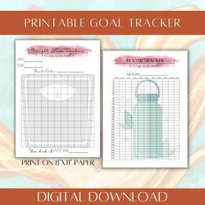 Digital Printable Health Trackers