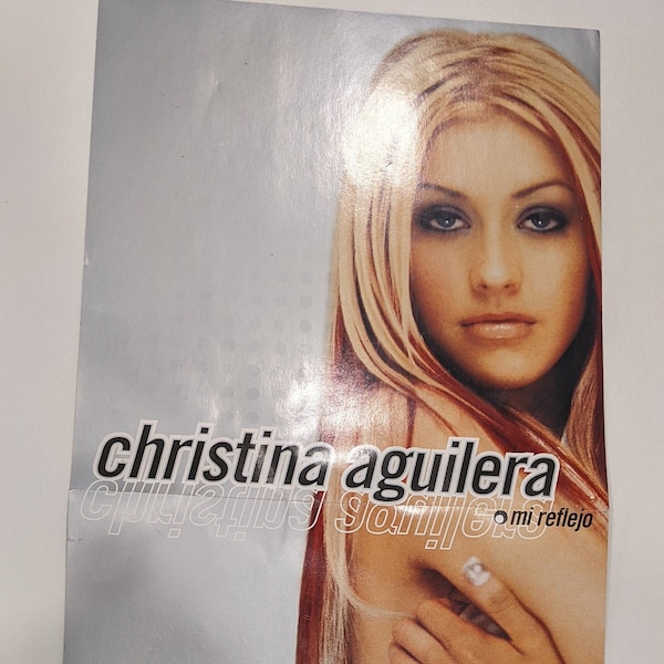 Christina Aguilera "Mi Reflejo" Record Store 2-sided Promo Poster (Spanish; Authentic from year 2000; VG condition; 26" x 11" approximately)