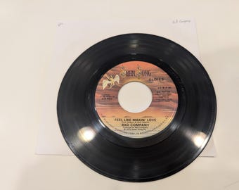 Bad Company "Feel Like Makin' Love / Wild Fire Woman" Vinyl 7" Single (EX+ disc; microfiber hand cleaned)