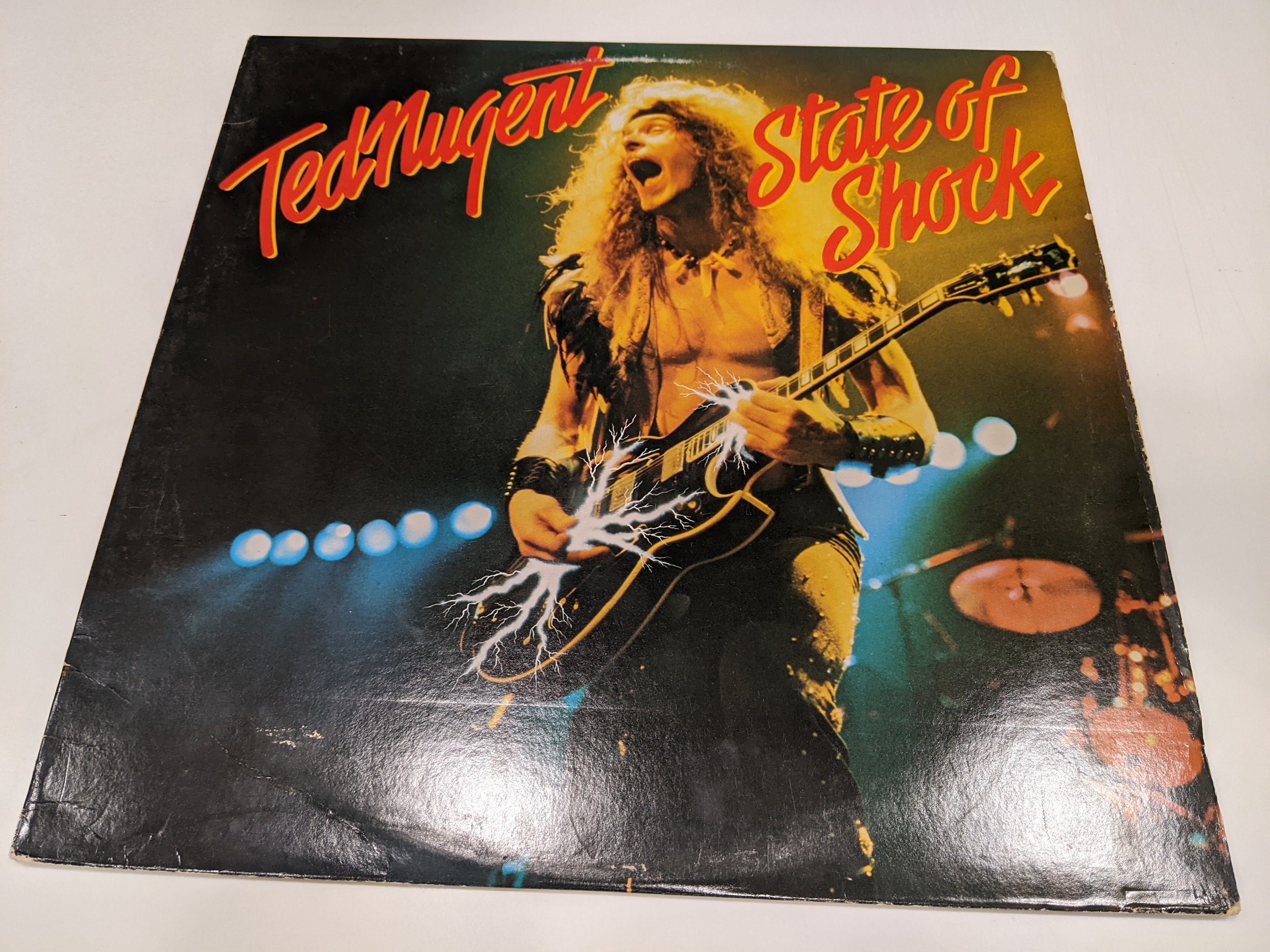 Ted Nugent state of Shock Vinyl LP VG Cover / EX - Hong Kong