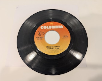 Manhattans "Shining Star / I'll Never Run Away From Love Again" Vinyl 7" Single (EX disc)