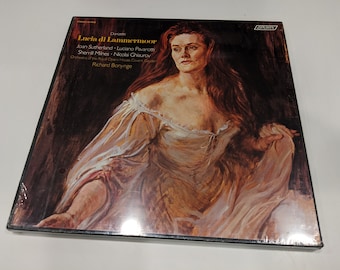 Donizetti feat. Joan Sutherland & Luciano Pavarotti "Lucia di Lammermoor" Triple Vinyl 3 x LP Box Set (1972 Opera;  Factory SEALED / NEW)