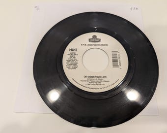 4 P.M. (For Positive Music) "Lay Down Your Love / Sukiyaki" Vinyl 7" Single (1994 R&B; NM side A / EX side B)