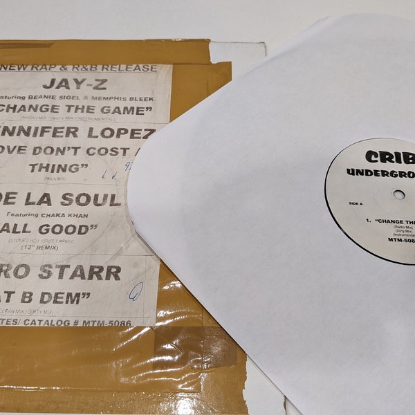 Crib Underground "MTM-5086" Vinyl 12" Sampler (Jay-Z, Jennifer Lopez / J. Lo, De La Soul, Fredro Starr; RARE; EX disc)