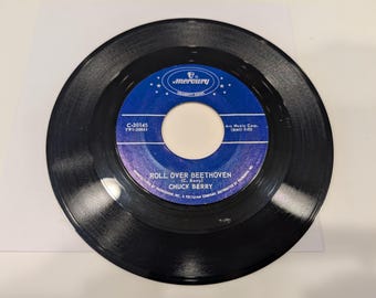 Chuck Berry "Roll Over Beethoven / Back In The U.S.A." Vinyl 7" Single (EX disc)
