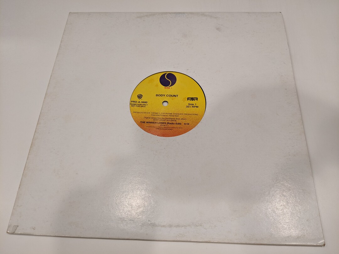 Ice T / Body Count the Winner Loses Fly by Escape Etsy