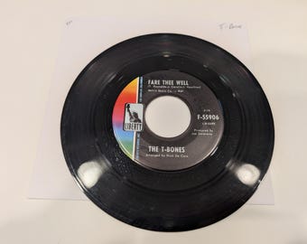 T-Bones "Fare Thee Well / Let's Go Get Stoned" Vinyl 7" Single (EX+ disc)