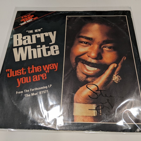 Barry White "Just The Way You Are" Colored Vinyl 45rpm 12" Single (Rare Marbled Variant!; U.K. Import; VG paper cover / NM- disc) + bonus!!