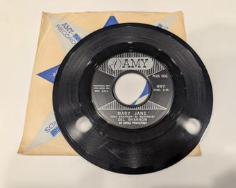 Del Shannon "Mary Jane / Stains On My Letter" Vinyl 7" Single (Rare 1964 Promo with original inner!; strong VG+ visual / EX+ play-grade)