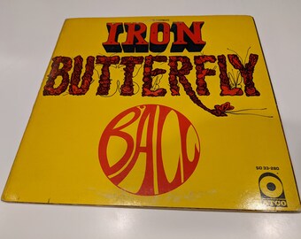 Iron Butterfly "Ball" Vinyl LP (VG gatefold cover; tape on back gatefold, writing / VG+ disc)