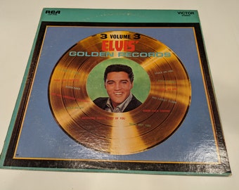 Elvis Presley "Golden Records: Volume 3" Vinyl LP (1964 Stereo Reissue; VG cover with inner / EX disc*; microfiber hand cleaned)