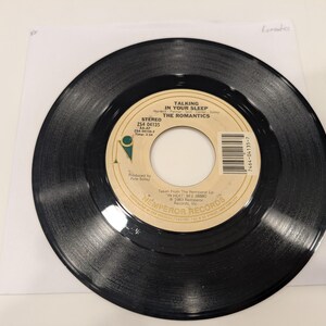 Romantics &quot;Talking In Your Sleep / I&#39;m Hip&quot; Vinyl 7&quot; Single (EX disc)