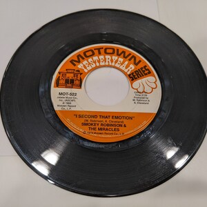 Smokey Robinson & The Miracles &quot;Second That Emotion / If You Can Want&quot; Vinyl 7&quot; Single (1967; EX disc)