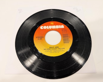 Billy Joel "We Didn't Start The Fire / House Of Blue Light" Vinyl 7" Single (strong VG+ disc)