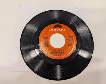 Gloria Gaynor "I Will Survive / Substitute" Vinyl 7" Single (EX disc; microfiber hand cleaned)