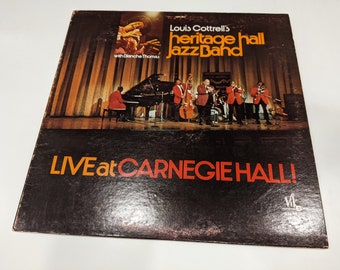 Louis Cottrell's Heritage Hall Jazz Band feat. Blanche Thomas "Live at Carnegie Hall!" Vinyl LP (VG+ cover / EX+ disc; Signed by 6 members!)