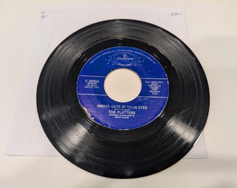 Platters "Smoke Gets In Your Eyes / Harbor Lights" Vinyl 7" Single (EX visual / EX play-grade; perfect undercurrent!)