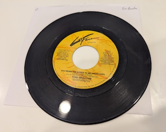 Toni Braxton "You Mean The World To Me (Radio) / Seven Whole Days - Live Version (Radio)" Vinyl 7" Single (EX disc; play-graded)