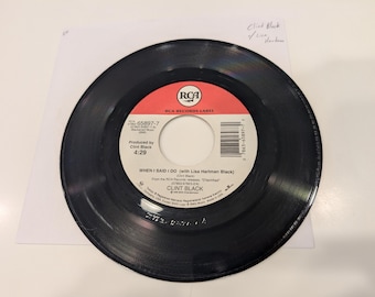 Clint Black with Lisa Hartman Black "When I Said I Do / You Don't Need Me Now" Vinyl 7" Single (1999 Country; Rare; EX disc)