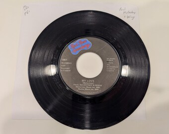 Paul McCartney & Wings "My Love / The Mess" Vinyl 7" Single (strong VG+ disc)