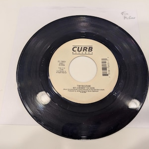Tim McGraw "Not A Moment Too Soon / Refried Dreams" Vinyl 7" Single (strong VG+ disc; play-graded EX+)