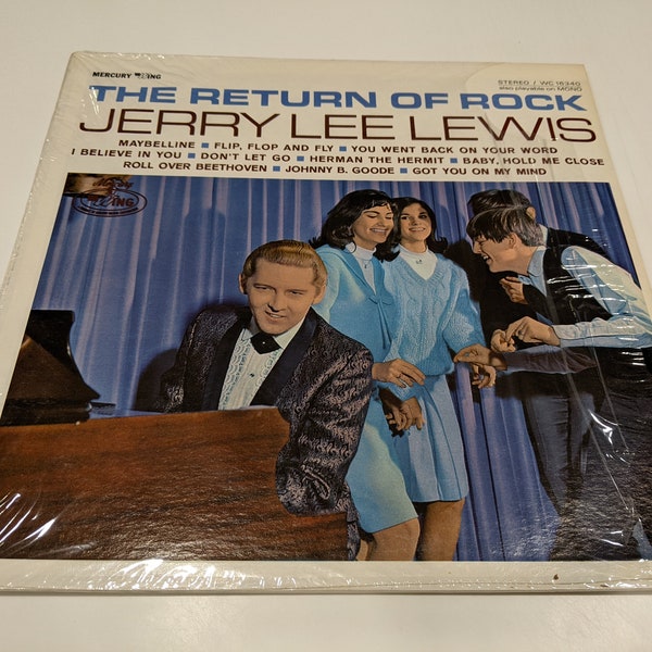 Jerry Lee Lewis "The Return of Rock" Vinyl LP (Mercury Wing 1967 Reissue; NM- cover / VG+ disc; microfiber hand cleaned) + surprise bonus!!
