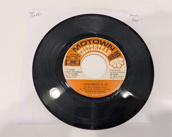 Vinyle « How Sweet It Is / I'll Be Doggone » 7 pouces de Marvin Gaye (face EX A / solide VG+ face B ; Motown - construit pour durer !)