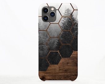 Wood forest trees iPhone 17 pro Max case, iPhone 16 Pro Max case, misty forest iPhone 15 case, iPhone 14 case gift for men