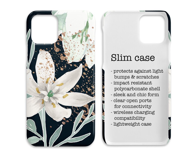 iPhone X case floral lilies iPhone 12 Pro Max Case White lily flower iPhone 12 Case gift for her iPhone 11 Pro Max Case iPhone 8 case
