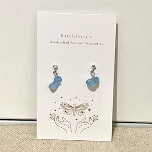 Dainty Aquamarine Earrings gemstone 925 sterling silver Hypoallergenic dangle earrings Minimalist all in one bohemian boho small earrings