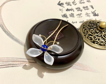 Butterfly Hair Sticks lapis lazuli hair fork small decorative hair jewelry gemstone hair fork hanfu hair accessories Chinese hair pin