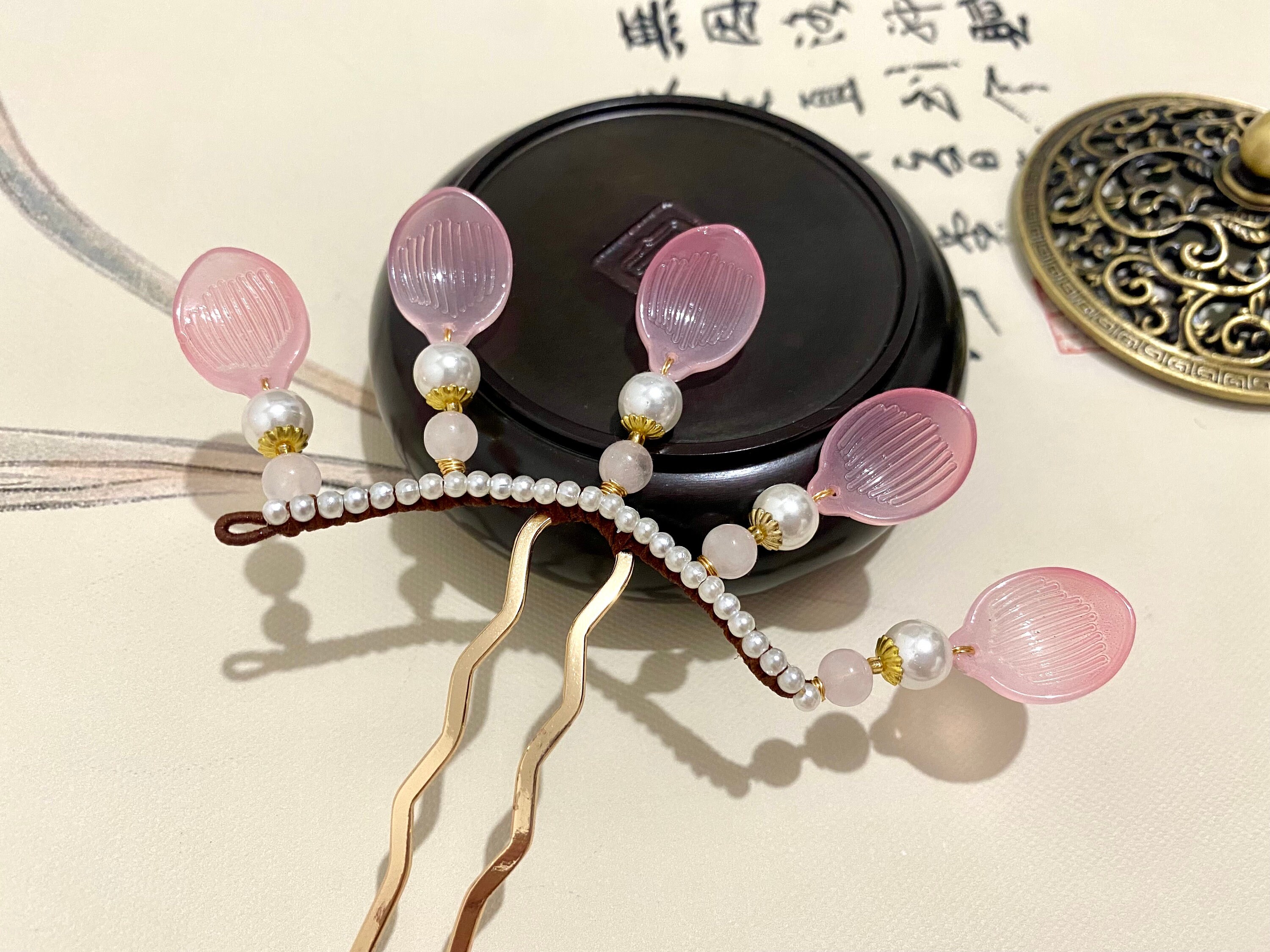 Chinese pink jade jewelry sale