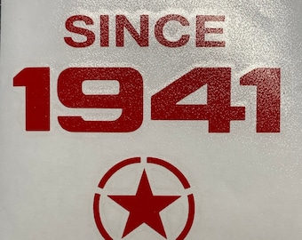 Since 1941 Vinyl Decal – Wrangler/Gladiator, USA Made