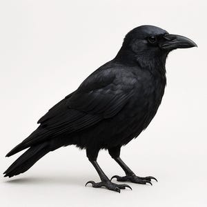 Realistic Crow 3D Model STL: Gothic Halloween Decor (Digital Download)(Not a Physical Product)