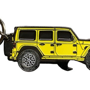 3D Metal-enamel key chain and bottle opener fit for Jeep Wrangler JL