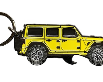 3D Metal-enamel key chain and bottle opener fit for Jeep Wrangler JL