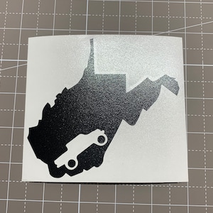 State Map Jeep Decal with Wrangler/Gladiator on it Vinyl