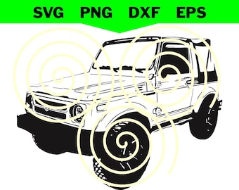 Digital file of for Suzuki Samurai Digital Download ~  svg png dxf eps ~ cut ready