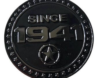 Blackout "Since 1941" Metal Badge for Jeep Gladiator & Wrangler