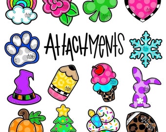 Interchangeable attachments set of 13 (paw print not included)