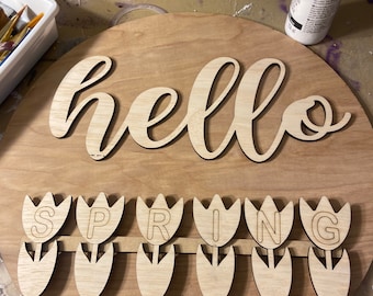 Seasonal interchangeable door hanger blanks