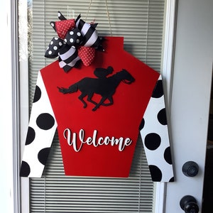 Jockey silk door hanger