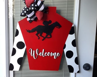 Jockey silk door hanger