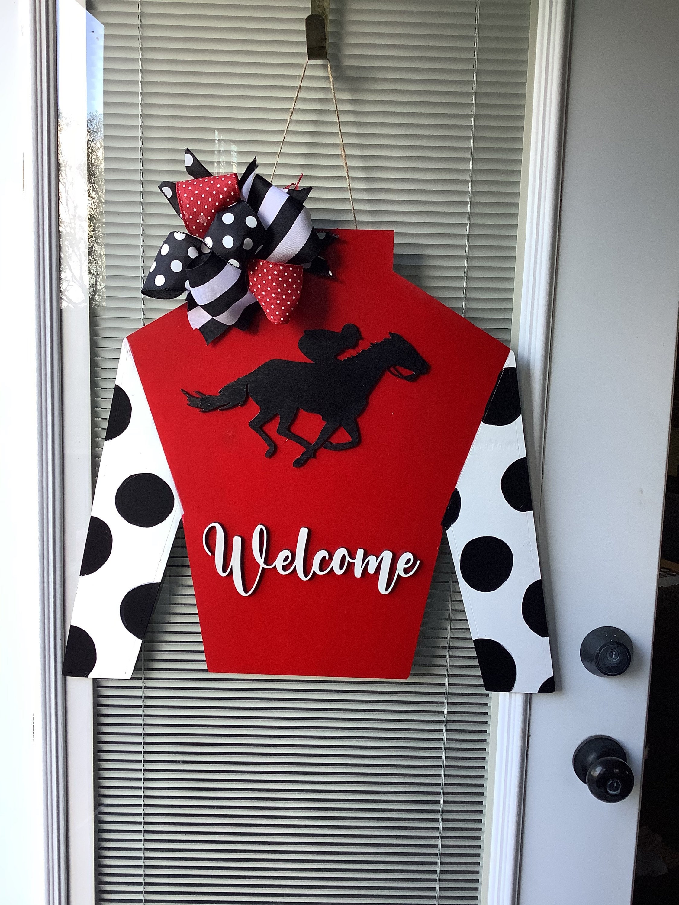 Colgador de puerta de seda Jockey Etsy Mexico