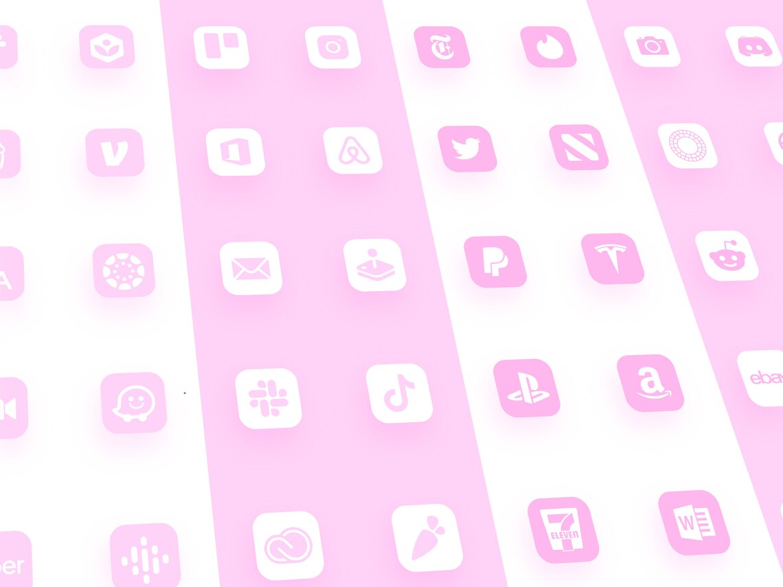Pastell rosa App Icons für iOS 14 Etsy