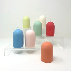 Lump Candle, Scented Soy Wax Poured in Handmade Mold, Pastel Colors Minimalist Home Decor, Unique Coffee Table Object